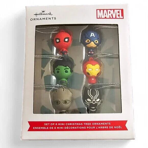 Hallmark Other - Hallmark Ornaments Mini Marvel Set of 6 Christmas Tree Ornaments